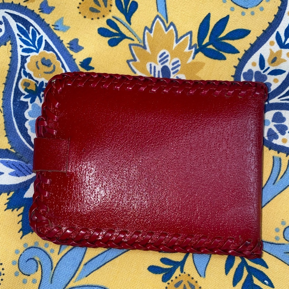 Red Leather‎ Vintage Men's Wallet - Picture 6 of 6